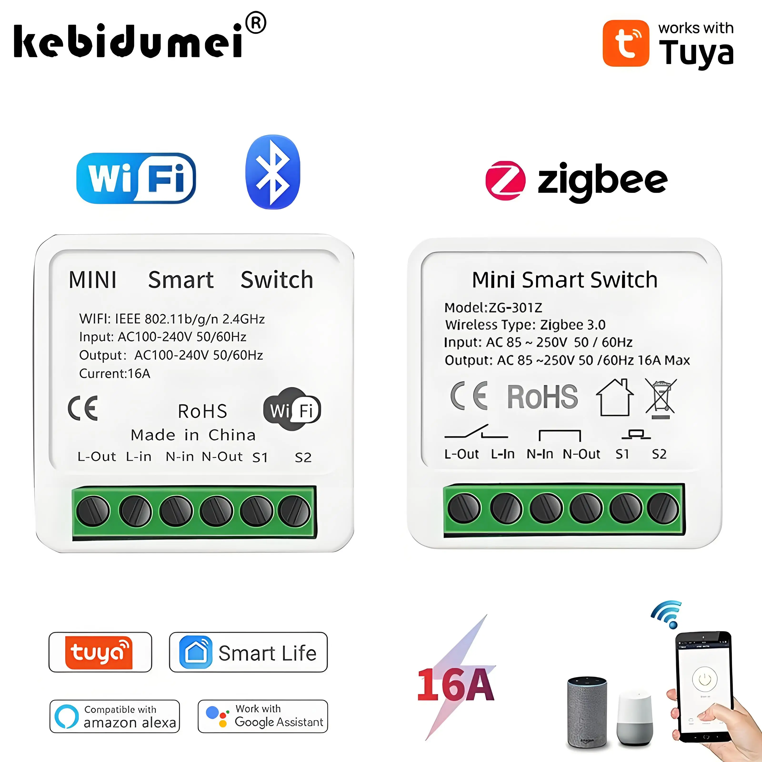 Diy Home Automation Controller - 16A 투야 지그비 3.0 미니 스마트