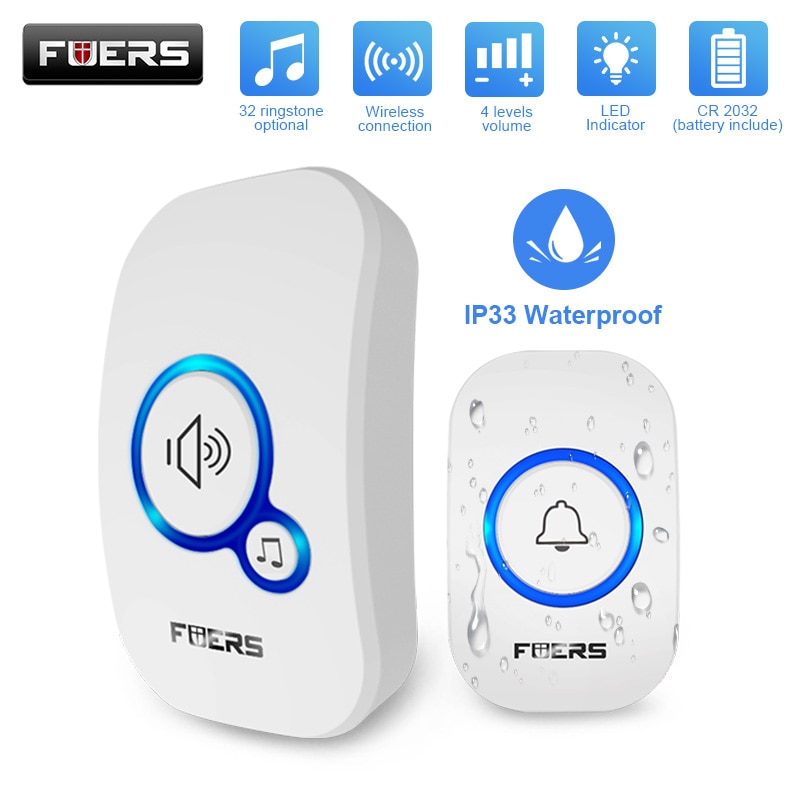 Smart Doorbell Wired - Fuers 무선 초인종 방수 환영 차임